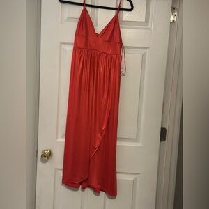 Red silk urban outfitters dress